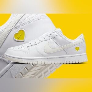 Nike Women’s Dunk Low “Valentine’s Day” Shoes Yellow Heart 💛